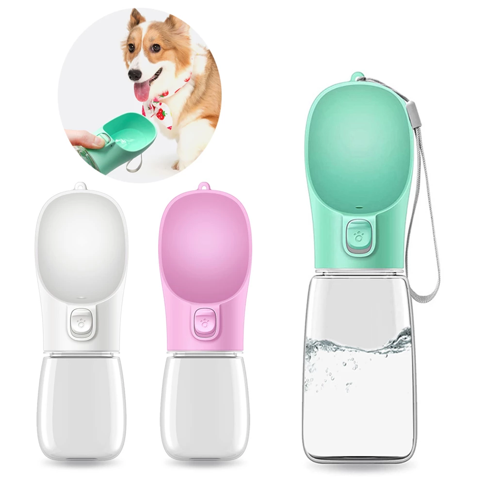 Dog Water Bottle - Leak Proof, Portable For Walking and Pet Travel - P –  Light Bright Paws