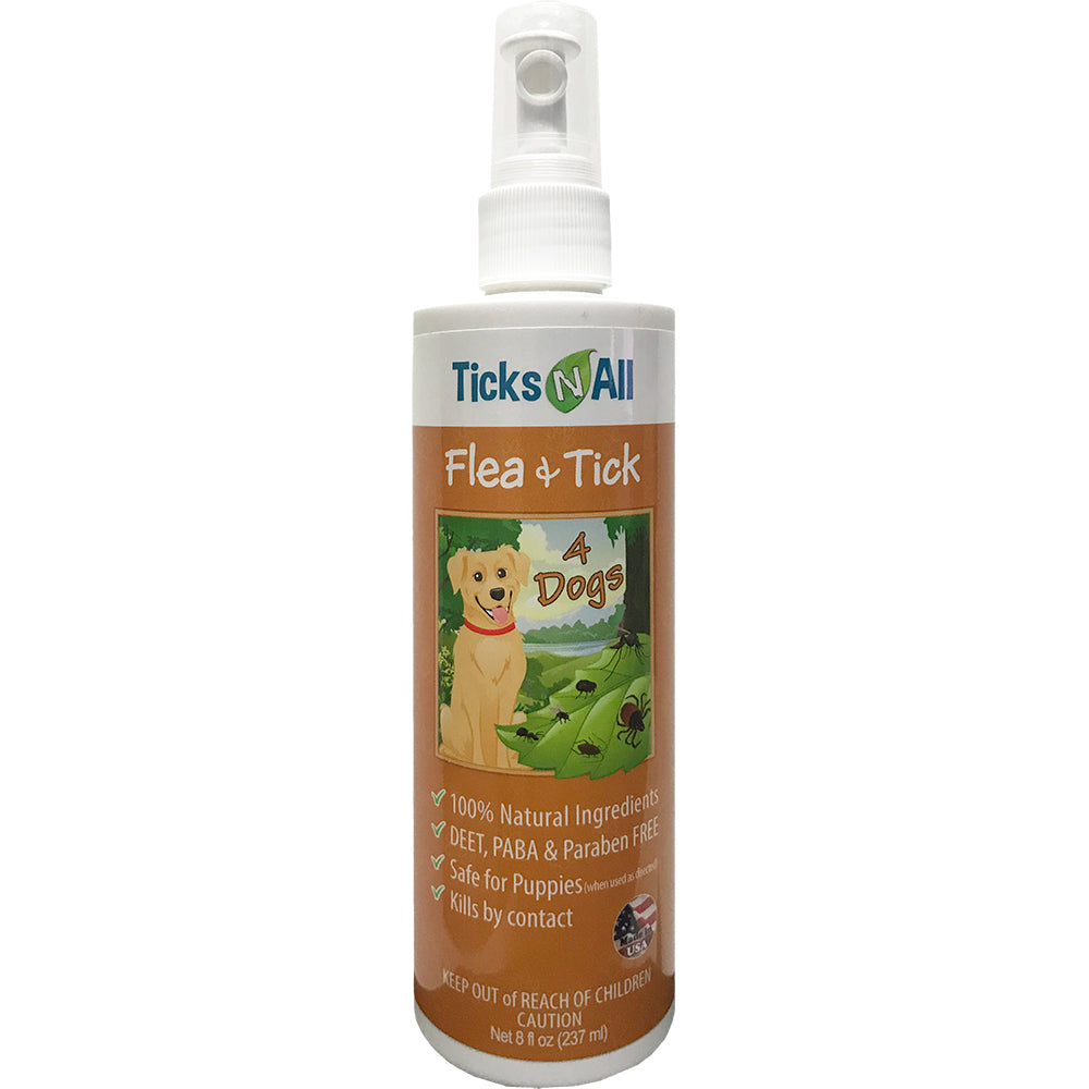 All Natural Flea & Tick Repellent Spray For Dogs 8oz