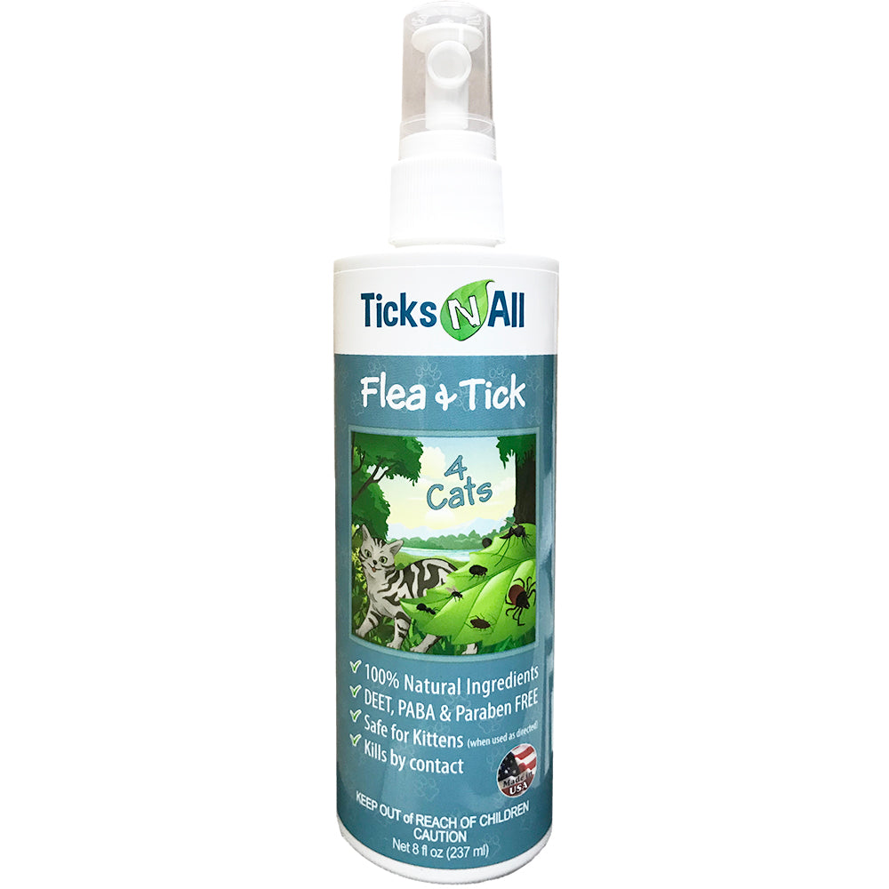 All Natural Flea & Tick Repellent Spray For Cats 8oz