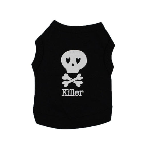 Killer Black Pet Shirt - High Quality Cotton - Light Bright Paws