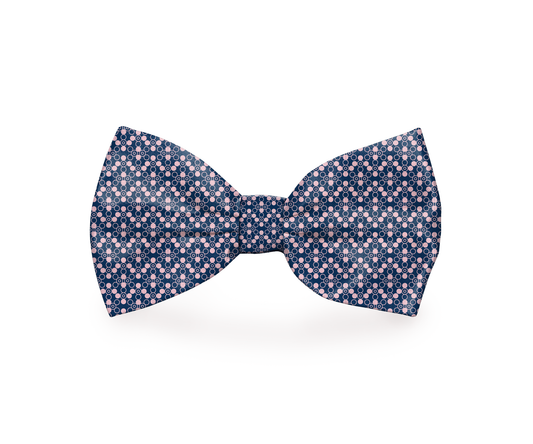 Pink & Blue Dog Bow Tie