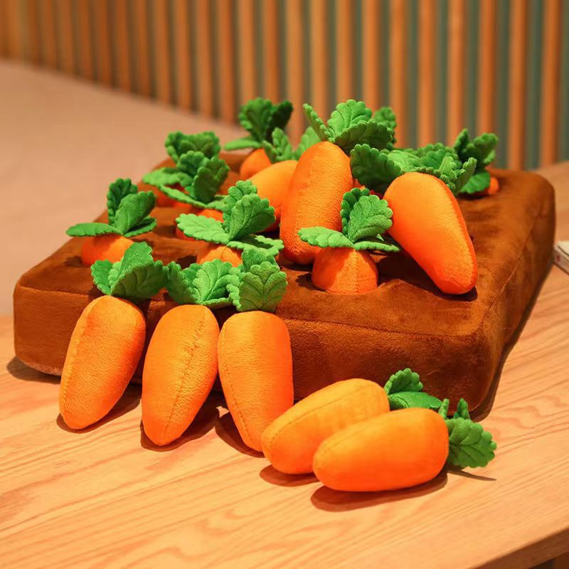 Pet Paradise: Carrot Plush & Snuffle Mat - Fun and Durable Toys for Happy Dogs and Cats!