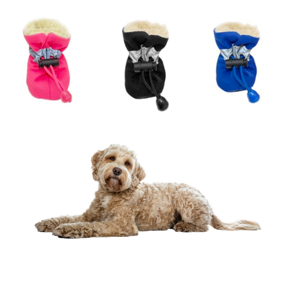 Winter Dog Shoes - Non-Slip, Warming, Great For Dogs, Puppies, and Cats - Light Bright Paws
