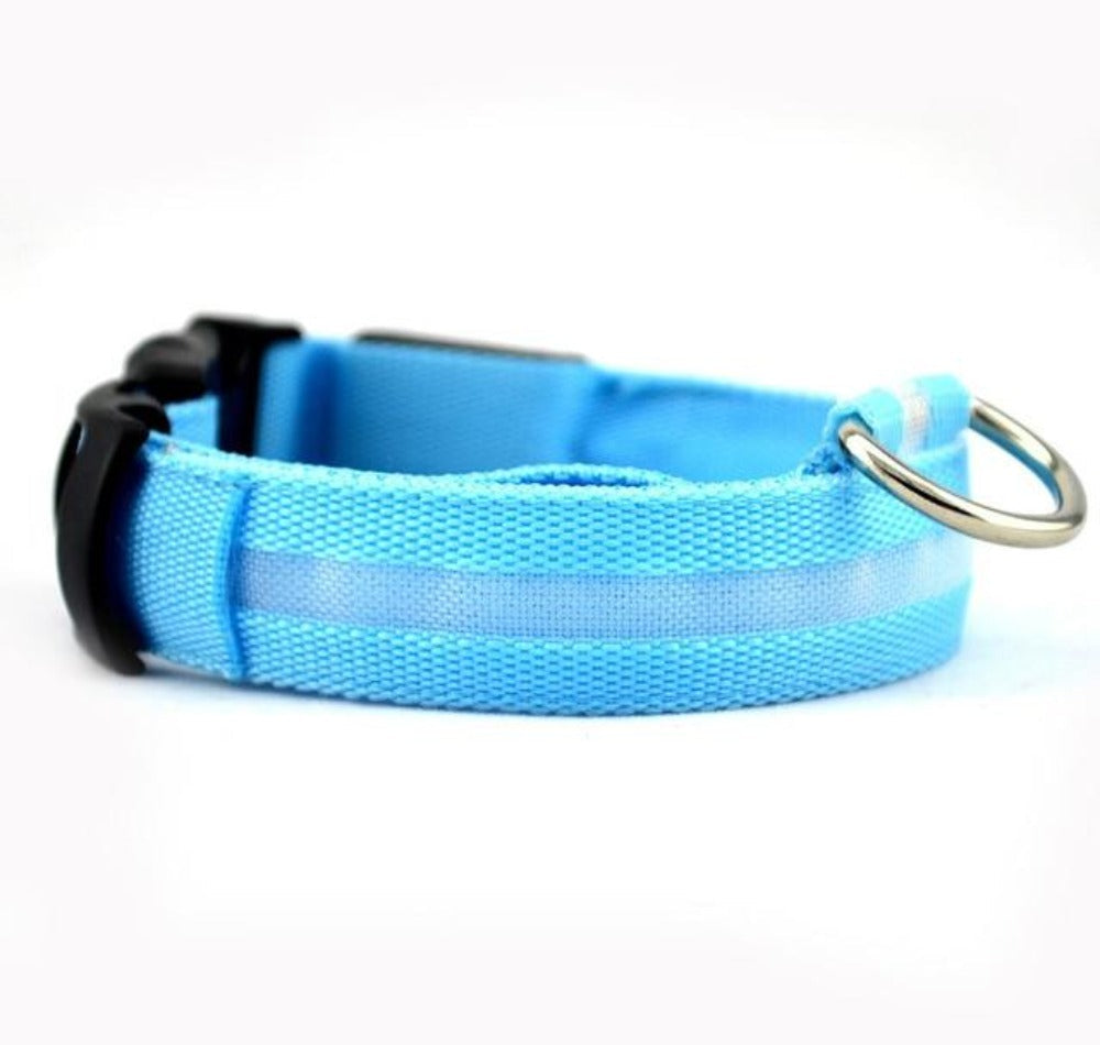 Adjustable LED pet collar set